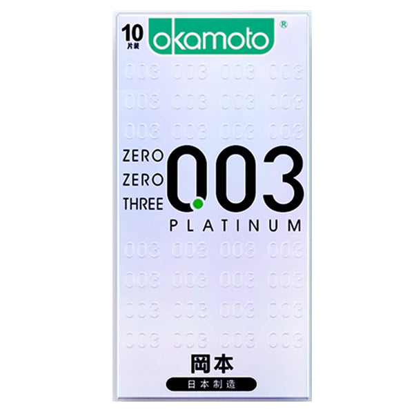 NaughtyBunny 冈本(OKAMOTO)白金超薄003避孕套 - 3只装 冈本(OKAMOTO)