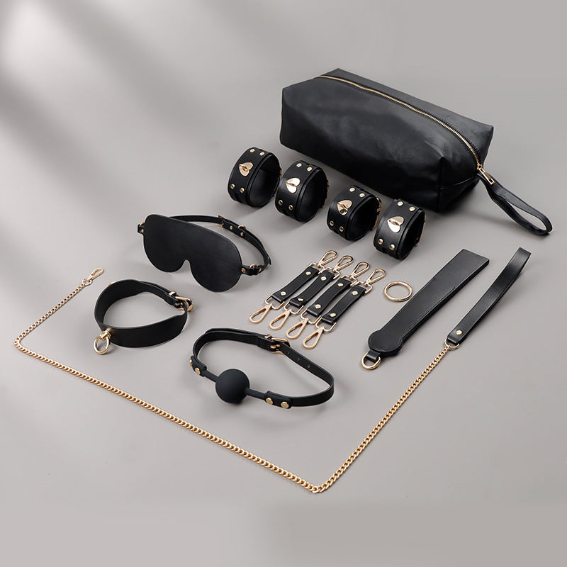 NaughtyBunny S.M.情趣调教真皮十字扣SM套装 NaughtyBunny