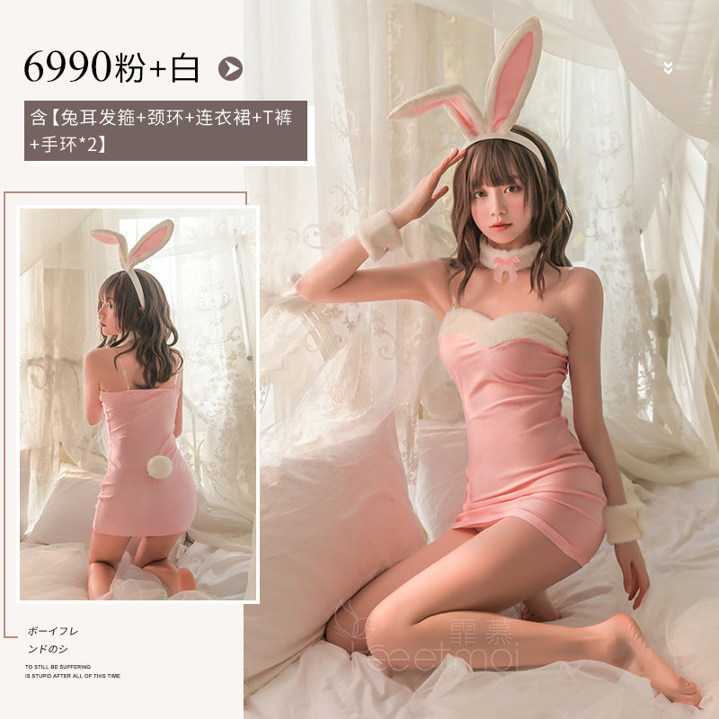 NaughtyBunny 霏慕青春可爱纯欲卡哇伊毛绒兔女郎COSPLAY套装 霏慕